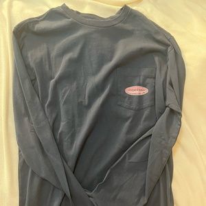Vineyard Vines Dark Blue Long Sleeve Classic Print S